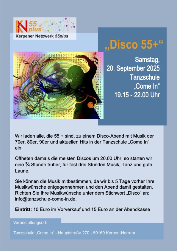 Plakat Disco 55 September 25
