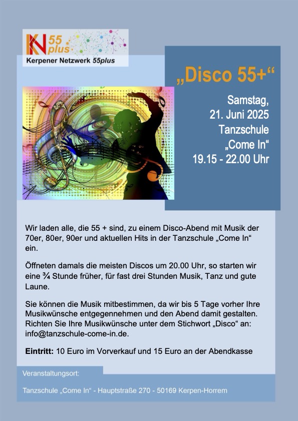 Plakat Disco 55 Juni 25